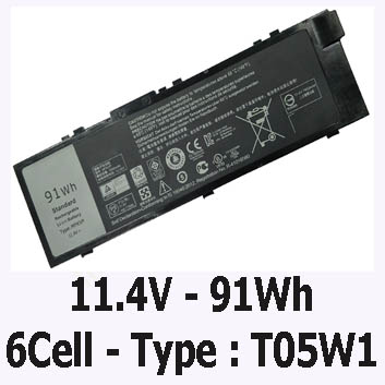 Pin Laptop Dell Precision 7510 Chính Hãng ( 11.4V, 91Wh )