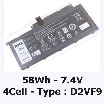 Pin Laptop Dell Inspiron 7548 Chính Hãng ( 7.4V, 58Wh )