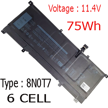 Pin Laptop Dell Xps 15-9575 Chính Hãng ( 11.4V, 75Wh )