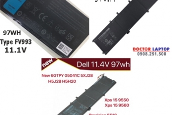 Pin Laptop dell 97Wh
