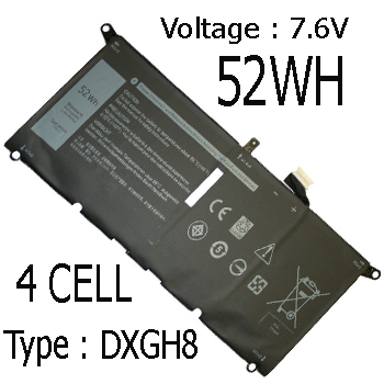 Pin Laptop Dell Xps 13-9380 Chính Hãng ( 7.6V, 52Wh )