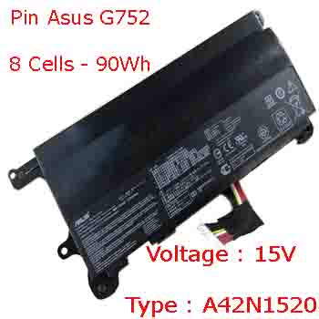 Pin Laptop Asus G752 G752V G750VW G750VW Chính Hãng  ( 15V, 90Wh )