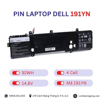 Pin Laptop Dell 191YN Chính Hãng ( 14.8V, 92Wh )