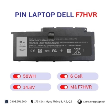 Pin Laptop Dell F7HVR Chính Hãng ( 14.8V, 58Wh )
