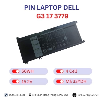 Pin Laptop Dell G3 17 3779 Chính Hãng ( 15.2V, 56Wh )