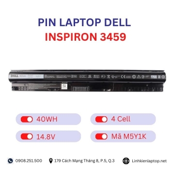 Pin Laptop Dell Inspiron 3459 Chính Hãng ( 14.8V, 40Wh )