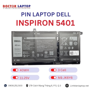 Pin Laptop Dell Inspiron 5401 Chính Hãng ( 11.25V, 40Wh )