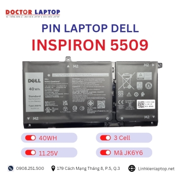Pin Laptop Dell Inspiron 5509 Chính Hãng ( 11.25V, 40Wh )