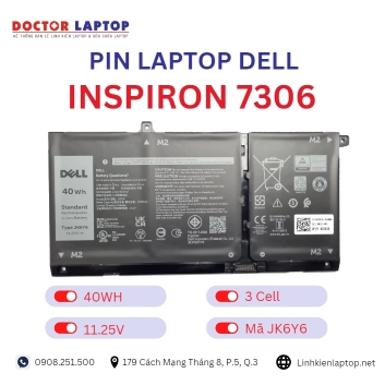 Pin Laptop Dell Inspiron 7306 Chính Hãng ( 11.25V, 40Wh )