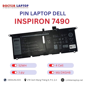 Pin Laptop Dell Inspiron 7490 Chính Hãng ( 7.6V, 52Wh )
