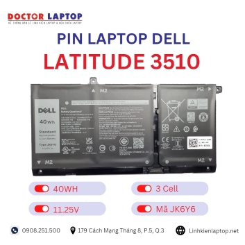 Pin Laptop Dell Latitude 3510 Chính Hãng ( 11.25V, 40Wh )