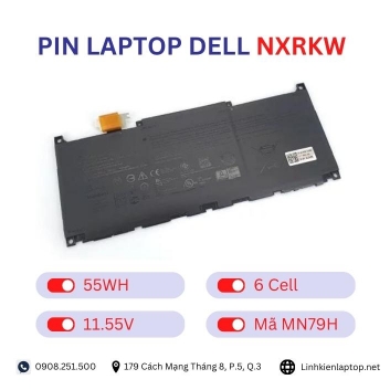 Pin Laptop Dell NXRKW Chính Hãng ( 11.55V, 56Wh )
