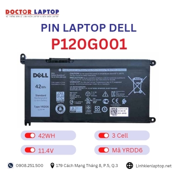 Pin Laptop Dell P120G001 Chính Hãng ( 11.4V, 42Wh )