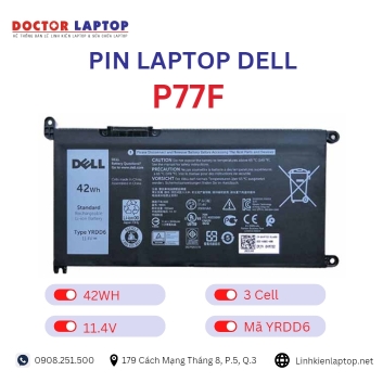 Pin Laptop Dell P77F Chính Hãng ( 11.4V, 42Wh )