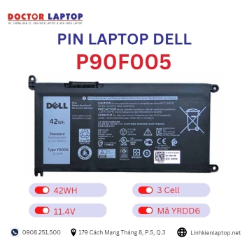 Pin Laptop Dell P90F005 Chính Hãng ( 11.4V, 42Wh )