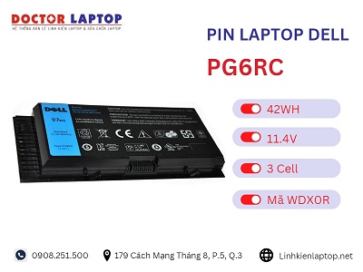 Pin Laptop Dell PG6RC Chính Hãng ( 11.1V, 97Wh )