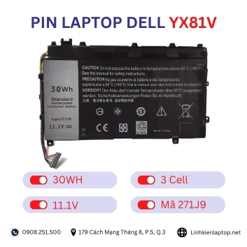 Pin Laptop Dell YX81V Chính Hãng ( 11.1V, 30Wh )