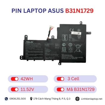 Pin laptop Asus B31N1729