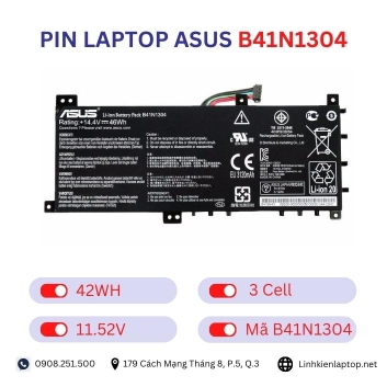 Pin laptop Asus B41N1304
