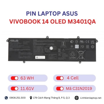 Pin Laptop Asus VivoBook 14 OLED M3401QA